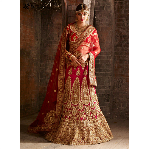 Raw Silk Wedding Lehenga Choli