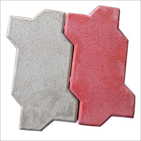 Interlocking Concrete Pavers - Concrete, Variable Dimensions, Red/Grey | Weather Resistant, Fire Resistant, Flexible Design, Easy Installation