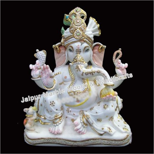 Marble God Ganesh Moorti By JAIPUR MARBLE MOORTI