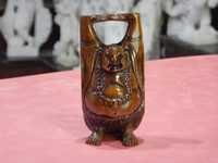 Red Wooden Laughing Buddha