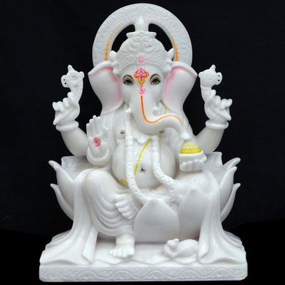 Indian Marble Ganesh Statue