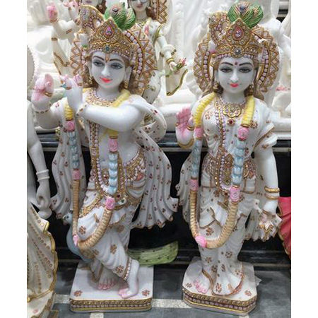 Marble Radhe Krishan Statue