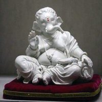 Marble Sitting Ganesha Statue