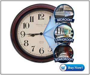 Spy Wall Clock With Remote Control - 174x45x174mm Brown, 4GB Memory, 5MP Hidden Camera, AVI Format, Remote Activation