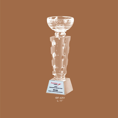 Winner Cup - Acrylic 20-25cm Clear, Crystal Clarity, Elegant Design, Durable Trophy