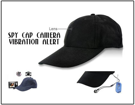 Spy Cap Camera with Vibration Alert