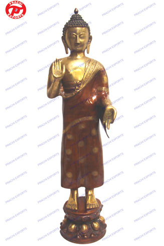 Buddha Standing (Orange Finish)