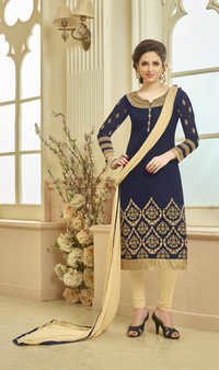 Navy Blue Churidar Salwar Kameez
