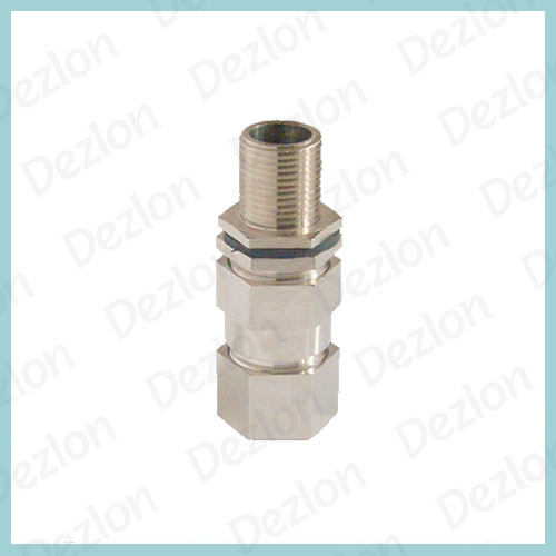 Silver Brass Double Compression Cable Gland