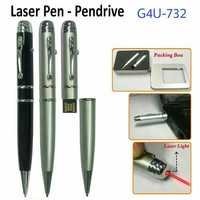 Laser Pointer Pen Drive - Metal, 5 Inch, Black And Silver | Handy Design For Data Storage, Includes Metal Box