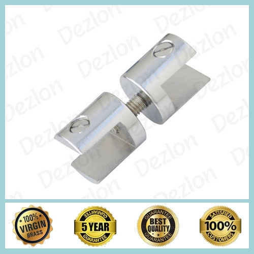 Brass Two Way Glass Bracket