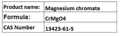 Magnesium Chromate - White Powder, CAS 13423-61-5 | Corrosion Inhibitor, Water Soluble, Durable Industrial Pigment