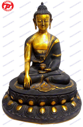 Buddha Sakyamuni In Black And Shade Look