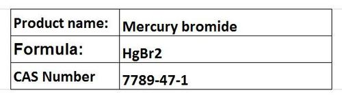 Mercury Bromide - White Solid CAS 7789-47-1 | Laboratory Reagent High Purity 99.9% Melting Point 238Â°C