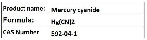 Mercury Cyanide - White Powder CAS 592-04-1 | Highly Soluble Toxic Odorless Colorless