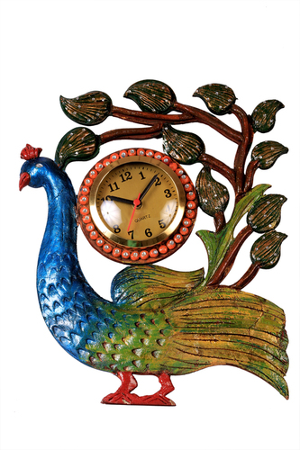 Antique Single Peacock Clock