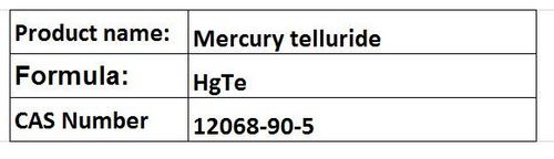 Mercury Telluride - HgTe Semiconductor Zincblende Structure Narrow Bandgap Infrared Detection