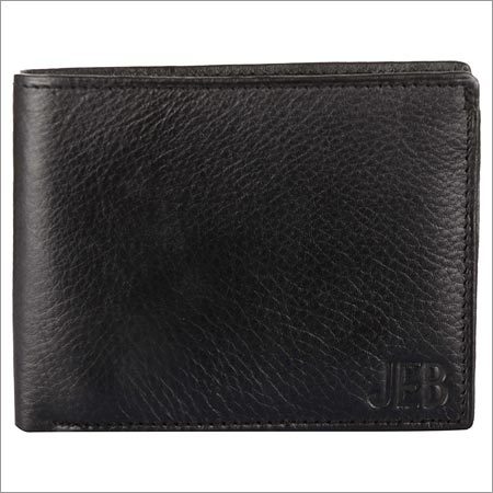 Leather Gents Wallet - Genuine Leather, 4x3x1 inches, Black | 6-8 Card Slots, Cash Compartment, Compact Design, Durable, Stylish