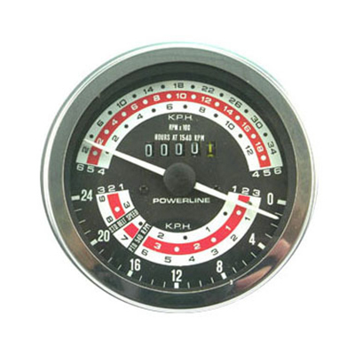 KPH Tractormeter - Metal & Glass, 85mm Diameter, Black, Clockwise | Accurate Readings, Durable Design, Easy Installation, Reliable Performance