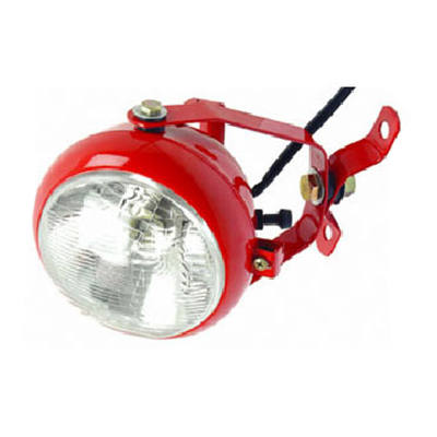 Pough Lamp - Metal, 10cm Diameter, Red, 12V 35W | Bright Light, Durable, Easy Install, Reliable, Compact Design