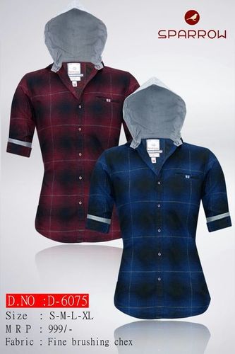 Cotton Men'S Hooodeed Shirt