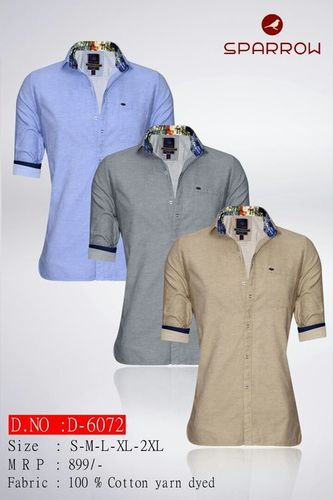 Cotton Men'S Plain Shirt