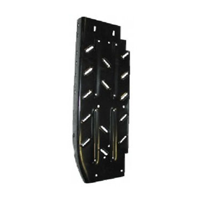 Foot Step - Steel 12x4x1 Inches Black, Powder Coat Finish, Load Capacity 300 lbs, Bolted Mounting
