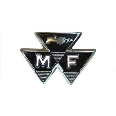 Emblem - Metal 2x2 Inches Black, Chrome Finish, Screw-On Attachment, OEM Fit