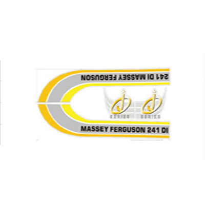 Side Emblem Set - Vinyl, Yellow, Tractor Application | Adhesive, Easy Installation, Durable, Accurate Design, OEM Quality