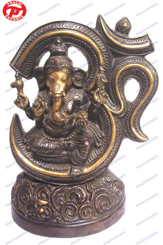 Ganesh Sitting In Om Ring