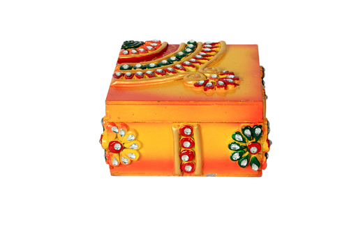 Antique Papper Masi Dry Fruit Box 4*4