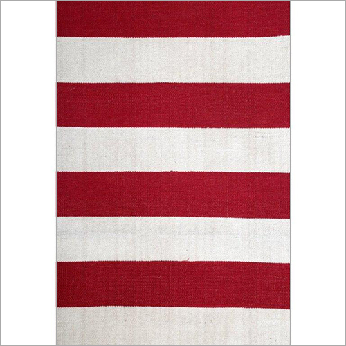 Cotton Stripe Rug in Shuttle Weave