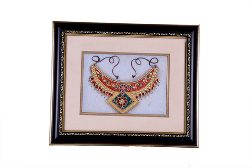 Folk Art Unique Marble Photo Frame - Jewellery
