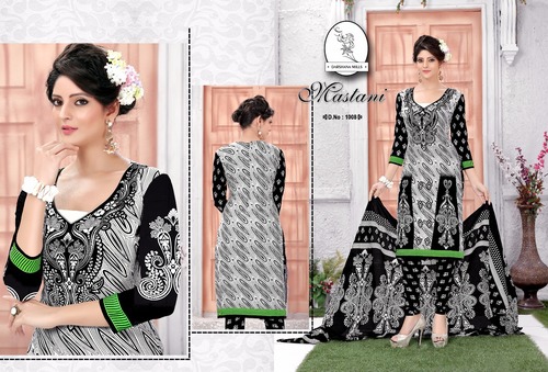 Black And White Latest Unstitched Dress Materials