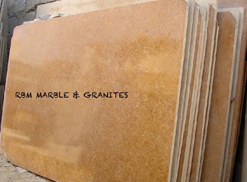 Jaisalmer Yellow Marble - 15mm+ Thickness Slabs | Custom Sizes, Yellow-Orange Natural Stone, Ideal for Countertops and Custom Orders
