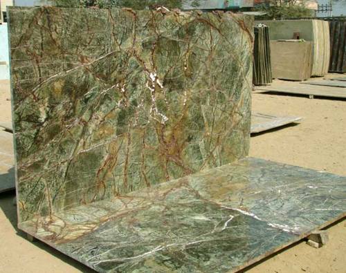 RainForest Green Marbles - Bidasar Marble Slabs, Polished Finish, 20mm Thickness | Ideal for Kitchen Countertops, Bathrooms, and Feature Walls