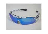 Blue Lens Sunglasses - Lightweight Pc Frame, 15.5x16.5x4.5 Cm | Polarized Revo Blue Lens, Uv Protection, Stylish Flower & Butterfly Pattern, Perfect For Outdoor Activities