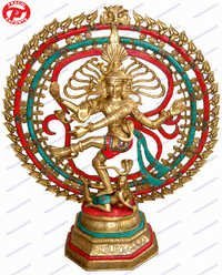 Natraj Tripple Ring W/ Om And Stone Work