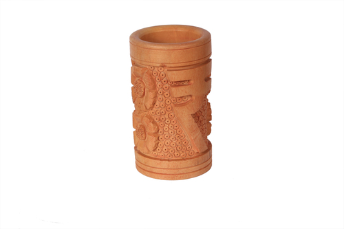 Wood Antique Rupees Pen Stand Wooden