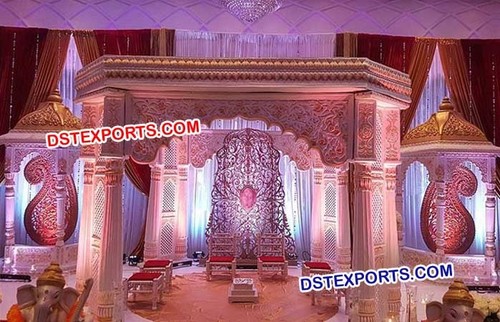 Krishna Fiber Carved Mandap