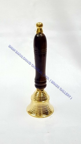 Brass Wooden Handle Ghanti