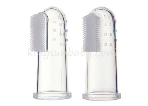 Food Grade Silicone Finger Toothbrush - 2.5x2.5x5.5cm Clear Color | Gentle Cleansing Action Soft Gum Massage BPA Free Design