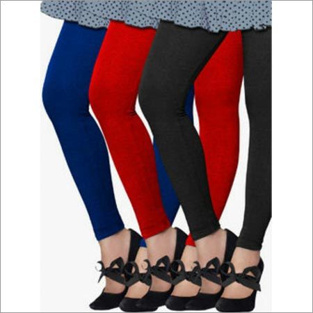 Multicolor Cotton Plain Leggings