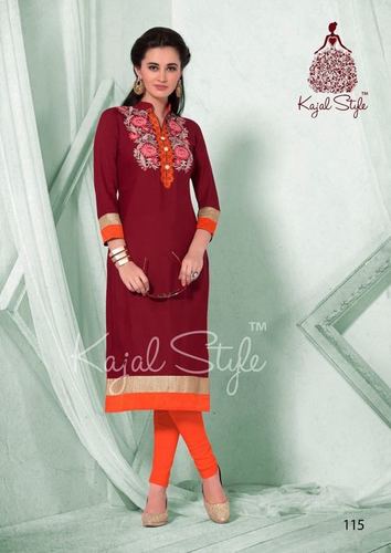Designer Cotton Kurtis - Cotton, Size L & XL, Mix Color | 3-4th Sleeve Style, Simple Pattern, Perfect for Ladies' Everyday Wear