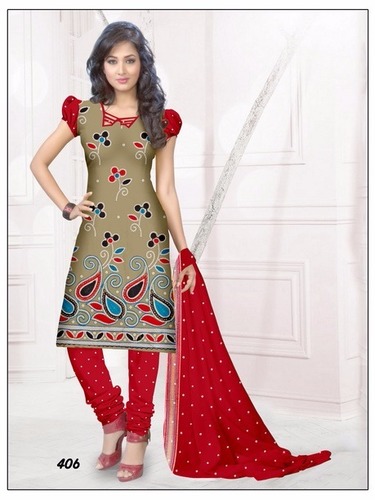 Satin Work Dress Material