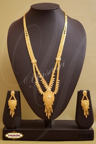 Fancy Haram - Gold Plated Jewelry Set, Golden Color, 20-30 Grams, Ideal for Anniversary, Engagement, Party, Wedding & Gift Occasions