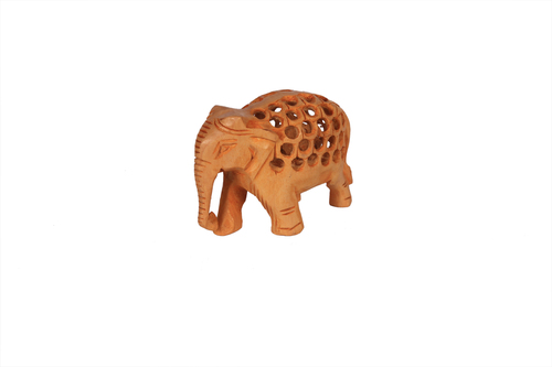 Unique Double Hathi Jali Wood 3" Use: Home Decoration
