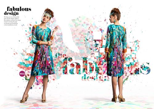 Multicolor Printed Ladies Kurti