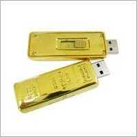 Gold Bar Promotional Drive - Stainless Steel, External Ssd | Pvc Housing, Customized Branding, High Data Transfer Rate