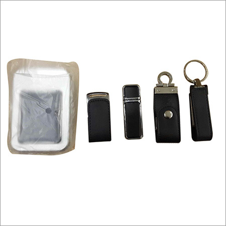 Black Leatherette Pen Drive